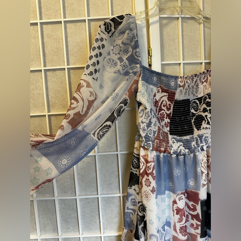 Aritzia Wilfred Patchwork Pattern Dress - image 4